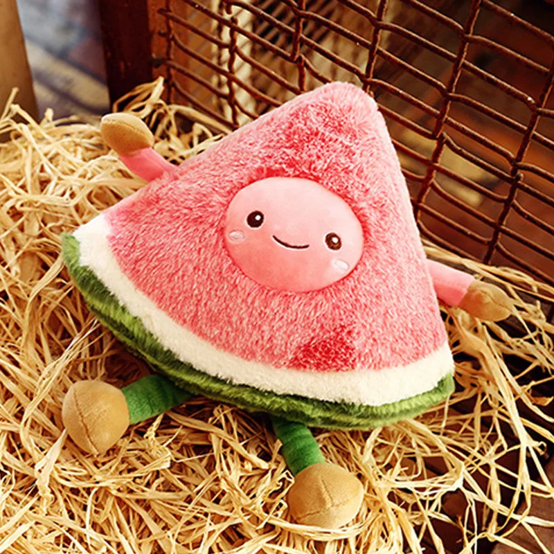 40 см мягкие игрушки в виде фруктов яблоко плюшевые куклы арбуз ананас овощи плюш