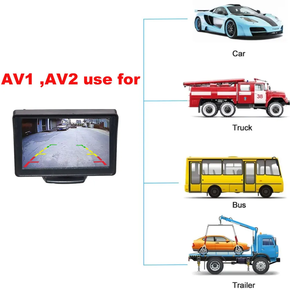 Автомобильный монитор 4,3 или 5 дюймов TFT lcd камера заднего вида IR универсальное зеркало парковочные системы для Chevrolet: Cruze/Epica/Aveo/Malibu