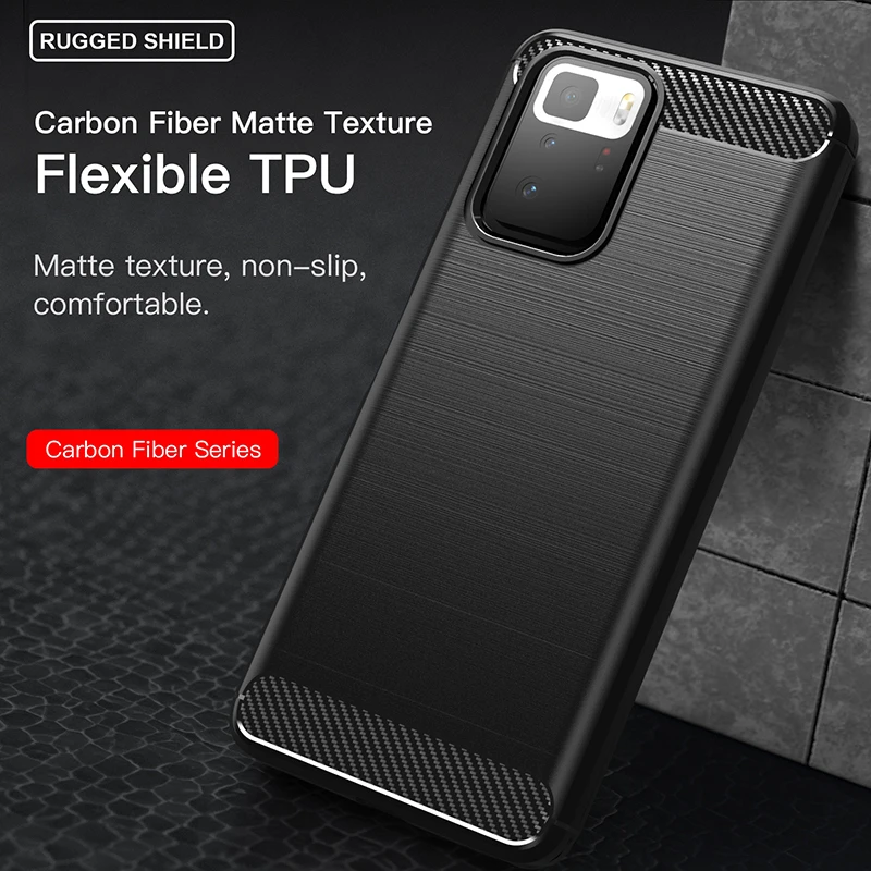 For Xiaomi Poco X3 GT Case Poco X3 Pro Shockproof Bumper Carbon Fiber Soft Silicone TPU Slim Phone Back Cover Poco X3 GT Case