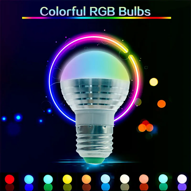 

Led Bulb E27 E14 GU10 MR16 Dimmable RGB Smart Bulb 5W AC 220V 110V Smart Light Bulb Magic Lamp RGBW RGBWW With IR Remote Control