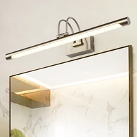 hot selling led wall light bathroom mirror warm white washroon wall lamp fixtures aluminum body stainless steel chrome