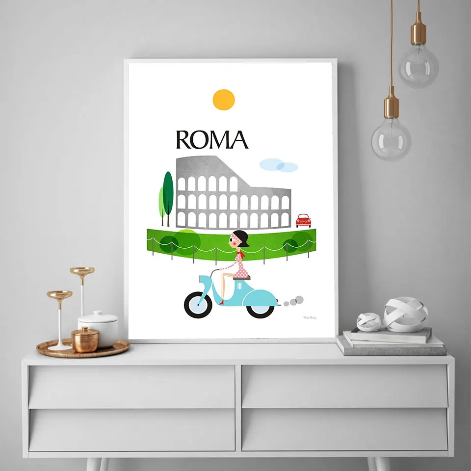 Hd Печать холст искусство живопись Нью-Йорк римская Венеция Сидней Париж