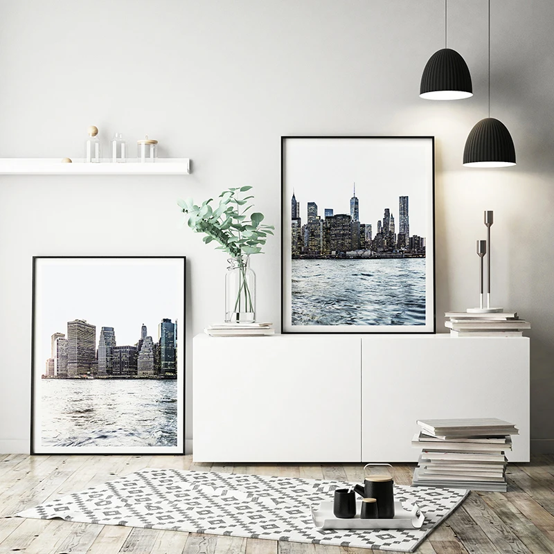 Постер с изображением города в скандинавском стиле Картина на холсте