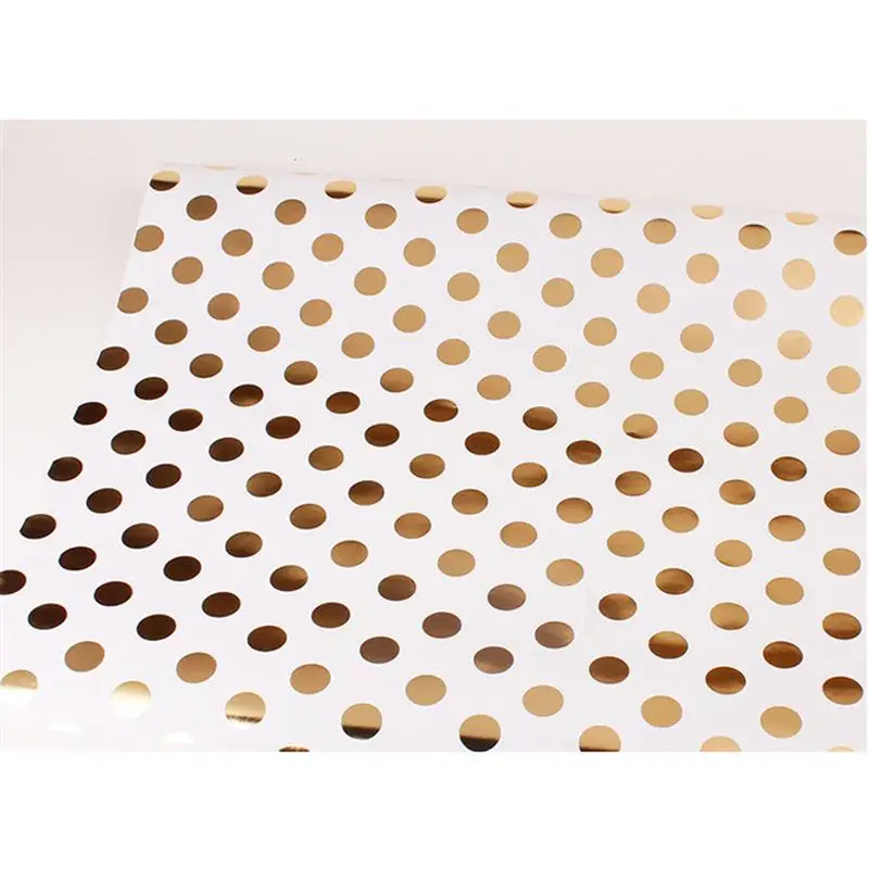 5 шт. бронзового цвета подарочная упаковка Бумага в Золотой горошек ремесла
