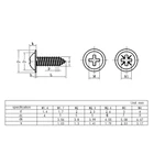 100 шт. PWA поперечная круглая головка с шайбой Самонарезающий винт M1.7 M2 M2.3 M2.6 M3 M4 винт Phillips из углеродистой стали
