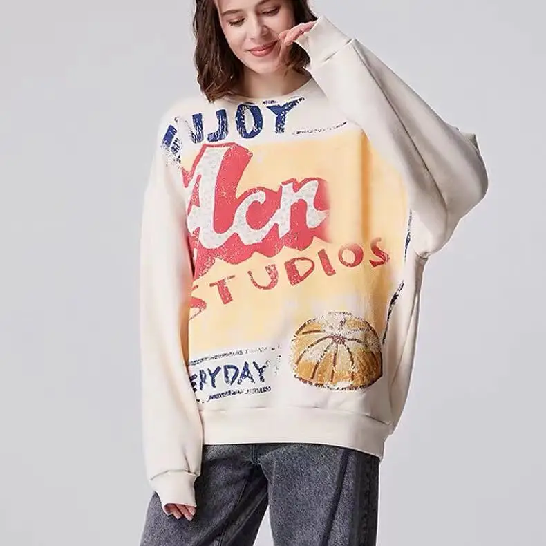 

2021 AC studios Spring Summer Round O Neck Cotton Loose Print Short Sleeve sweater for Men and Women Hoodies 35