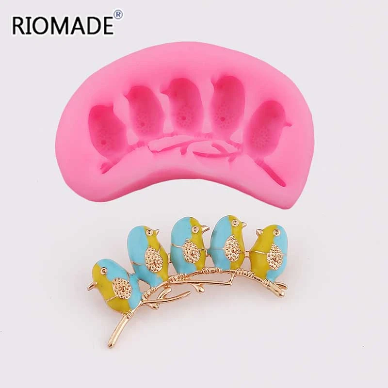Силиконовые формы для птиц инструменты украшения тортов из мастики золотая