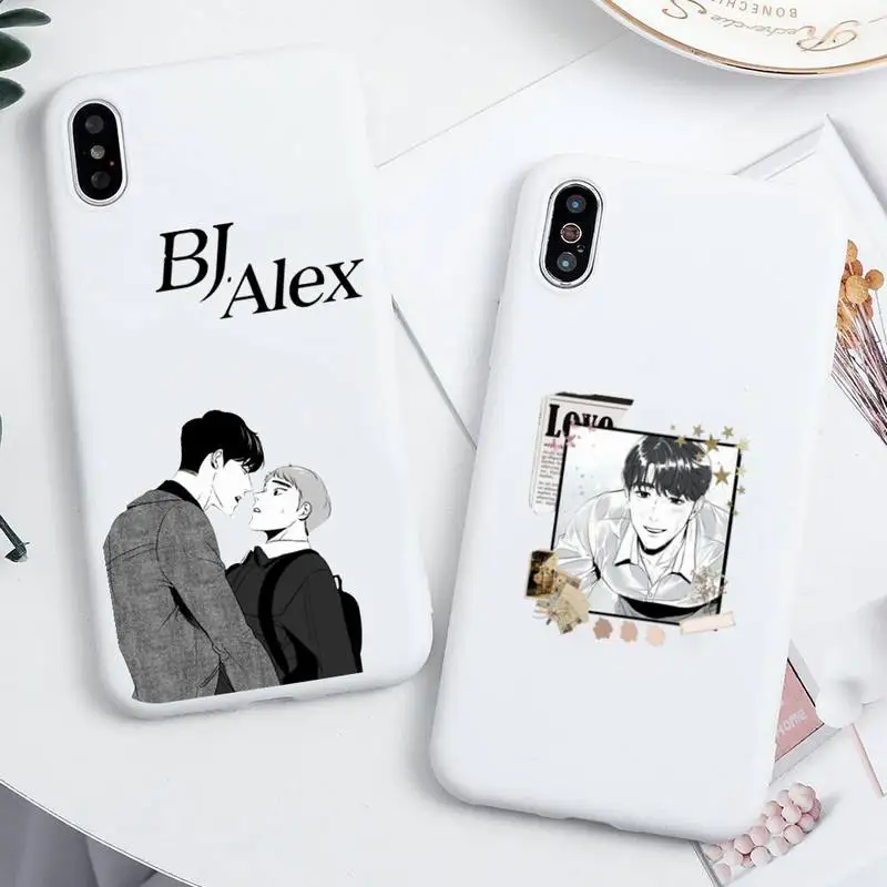 

Anime Bj A-Alex Phone Case For iphone 13 12 11 Pro Max Mini XS 8 7 6 6S Plus X SE 2020 XR Candy white Silicone cover