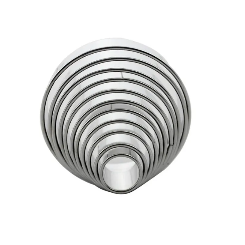 11 шт./компл. круглые формочки из нержавеющей стали для печенья Кондитерские