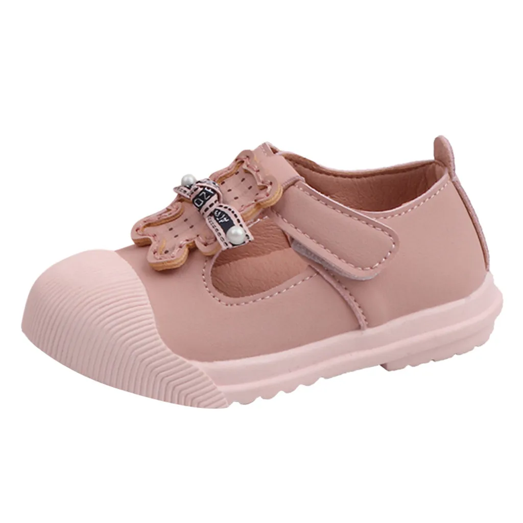 Детская обувь принцессы с мягкой подошвой Милая однотонная героями мультфильмов