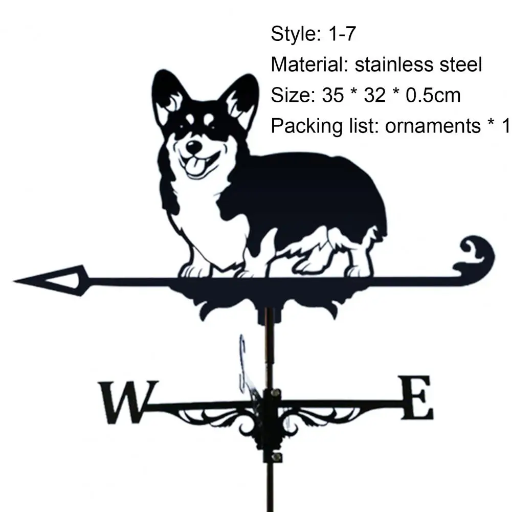 

Stake Sign Decorative Easy Installation Durable Garden Animal Shape Weathervane Sign for Decorating