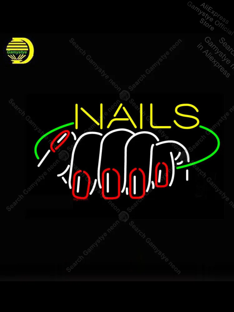 Неоновая вывеска для красных ногтей неоновая подсветка магазина яркая неоновое
