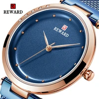 reward simple women wristwatch luxury waterproof quartz watches for women casual stainless steel wrist watches ladies timepieces
