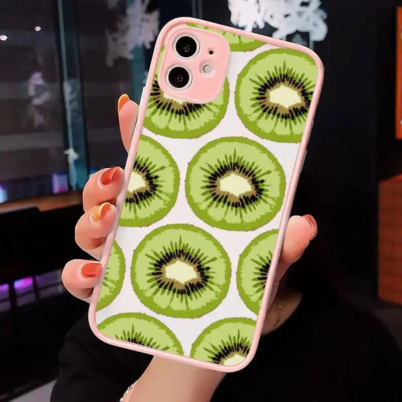

Cartoon fruit design fruit kiwi luxury Phone Case cover matte transparent For iphone 7 8 11 12 plus mini x xs xr pro max cover