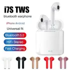 Беспроводные наушники i7S TWS Bluetooth 5.0, беспроводная гарнитура с зарядным устройством, стереонаушники, спортивные наушники для телефонов на iOS и Android