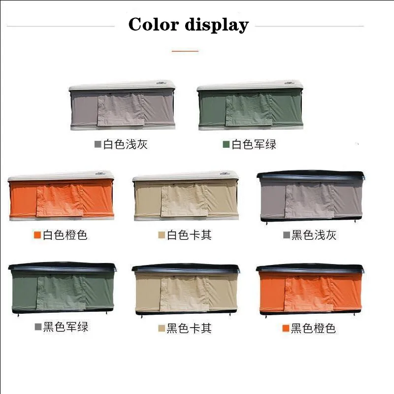 

Roof tent ABS hard roof waterproof sunscreen hydraulic semi-automatic camping roof tent