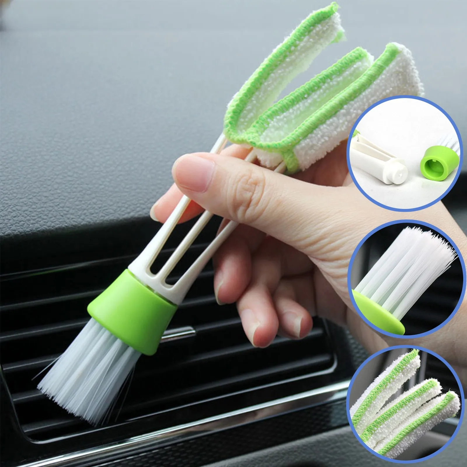 New Car Air Conditioner Dusty Collector Window Groove Computer Keyboard Cleaner Cleaning Tools Multifunctional Cleaning Brush