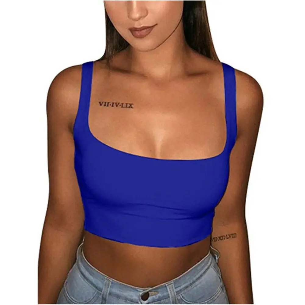 Женский Повседневный Топ на бретелях майка бюстье без рукавов спортивный