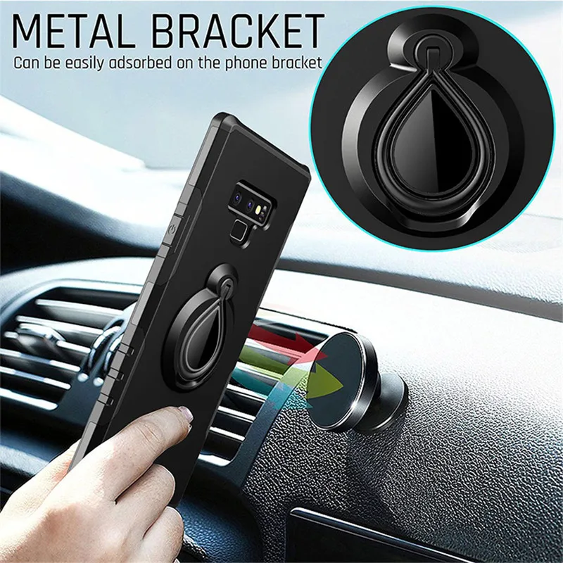 Shockproof armor ring holder phone coque for Samsung galaxy S9 case plus S7 edge cover S8 funda note 8 a7 A5 2017 9 |