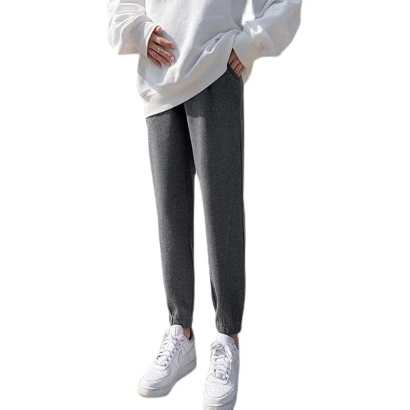

3305# Spring Autumn Maternity Pants High Waist Belly Straight Pants Clothes for Pregnant Women Sports Casual Preganncy Trousers