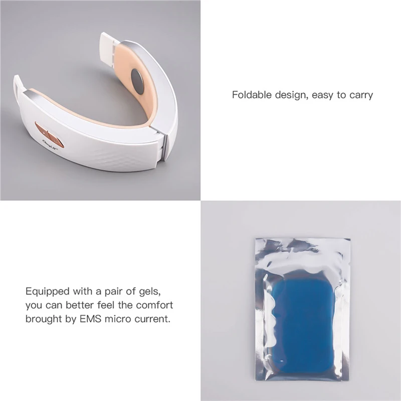 

Drop shipping Blue LED Photon Therapy Face Lifting Slimming Vibration Massager Double Chin Reducer 48