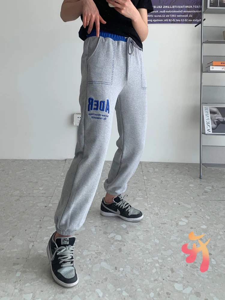 

Oversized Ader Error Sweatpants High Quality Drawstring Casual Pants Adererror Men's Women's Contrast High-waist Track Trousers