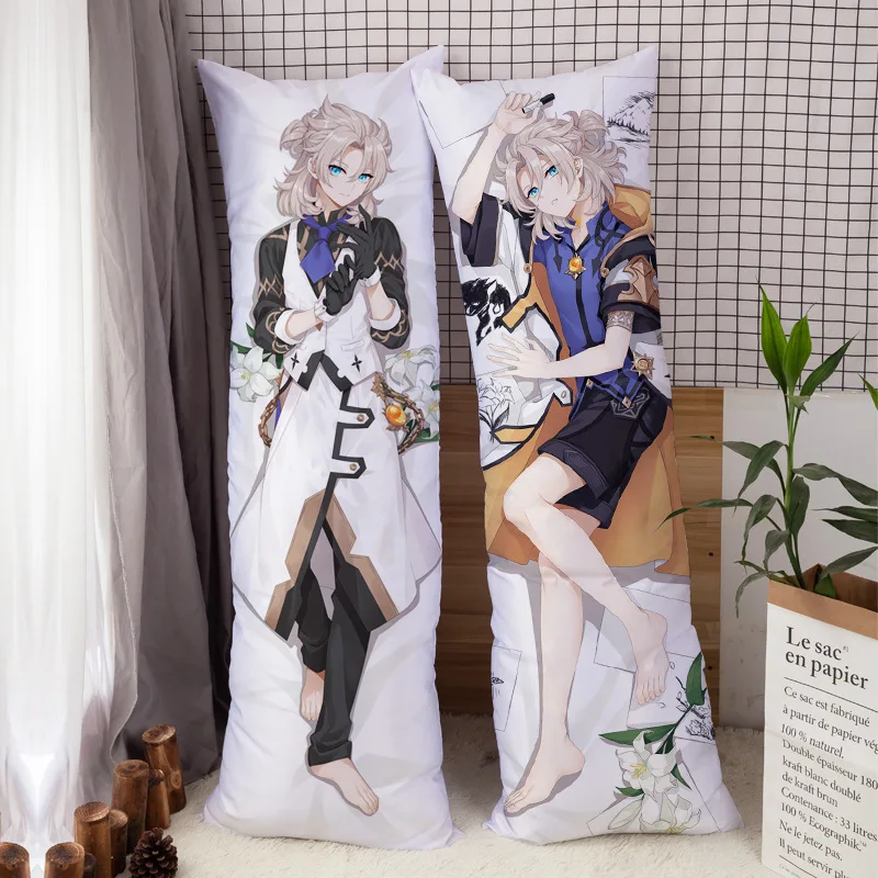 

Игра Genshin Impact Albedo Dakimakura обнимающая подушка для тела чехол для мужчин Otaku наволочка для всего тела домашнее постельное белье подарок для косп...