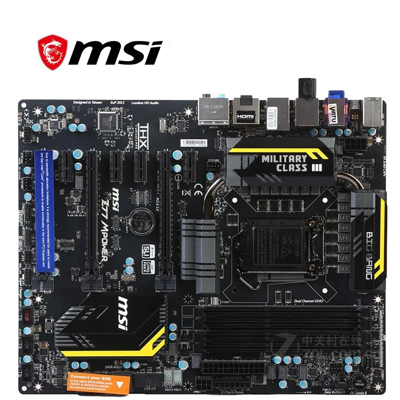 Для MSI Z77 MPower Computer USB3.0 SATA III материнская плата LGA 1155 DDR3 для Intel Z77M настольная