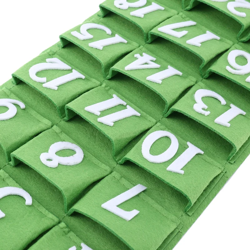 

Ramadan Mubarak Ramadan Hanging Calendar Felt Eid Mubarak Wall Countdown Calendar with 30 Numbered Pockets