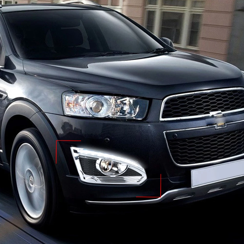 Car flashing 1 Set Yellow Turn Signal For Chevrolet Captiva 2014 2015 2016 DRL Lamp Waterproof 12V LED Daytime Running Light | Автомобили