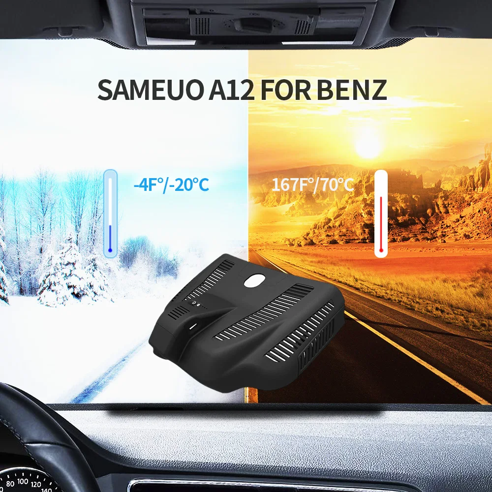 Sameuo Автомобильный видеорегистратор wifi двойной объектив рекордер для Mercedes Benz A35 A45