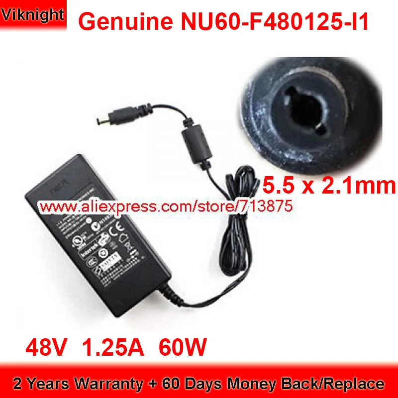 

Genuine NU60-F480125-I1 AC Adapter 48V 1.25A 60W Charger for H3c WA1208E WA2610E WA2220 NU60F480125I1 Power Supply