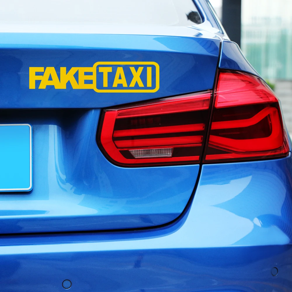 Funny FAKE TAXI Reflective Sticker Car Styling For Nissan Qashqai J11 J10 Juke X-trail Skoda Rapid Octavia Fabia | Автомобили и