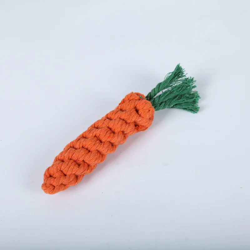 1 pcs Carrot Shaped Knot Ropes Pet Dog Toys Chew Cat Toy Safe for Small Dogs Molar Biting Playing Products Accessories | Дом и сад
