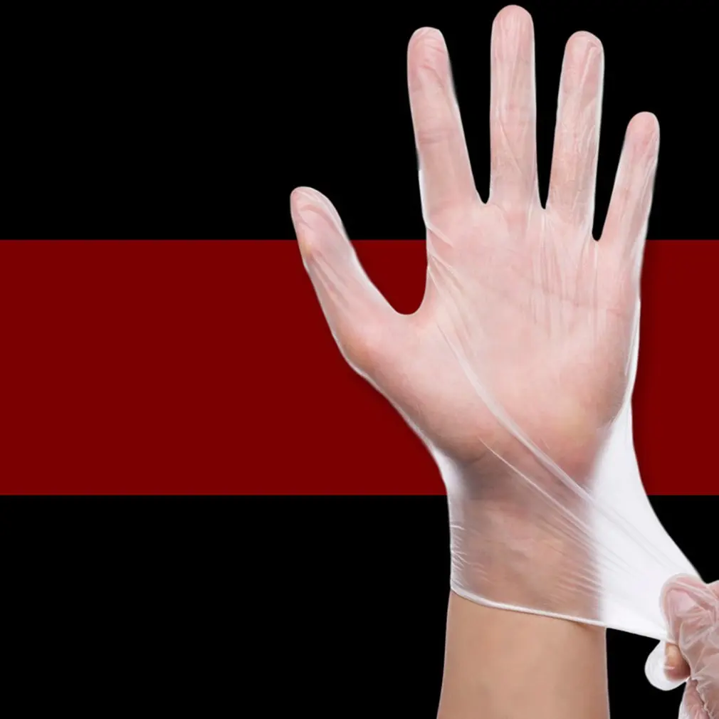 

Kitchen Disposable Supplies Household Food Grade Polyethylene Hygienic Transparent Pvc Elastic Waterproof Glove