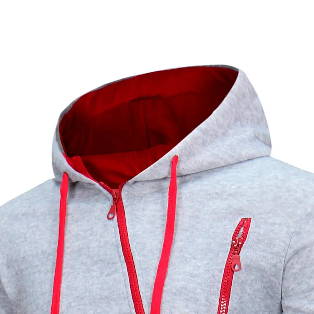 Мужская толстовка с капюшоном Повседневная однотонная Толстовка длинным