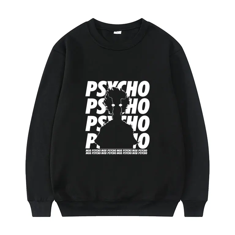 

Japan Anime Chainsaw Man and Mob Psycho 100 Print Sweatshirt Mobu Saiko Hyaku Kageyama Shigeo Sweatshirts New Men Women Pullover