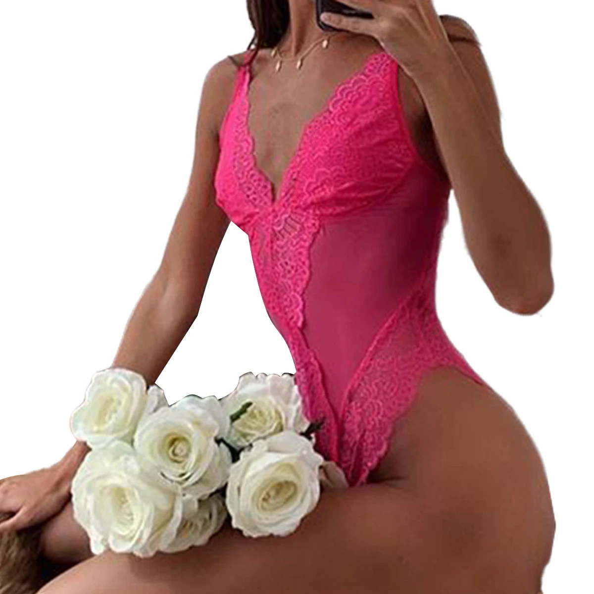 Женское сексуальное нижнее белье боди одежда с v-образным вырезом однотонное