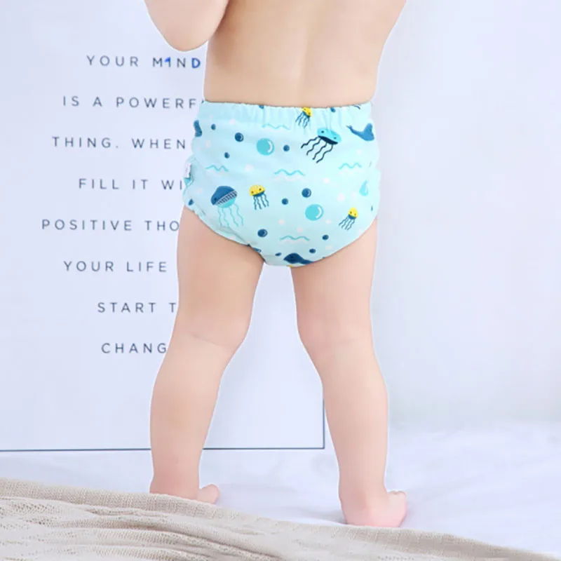 

2Pcs Baby Infant Toddler Waterproof Training Pants Cotton Changing Nappy Cloth Diaper Panties Reusable Washable 6 Layers Crotch