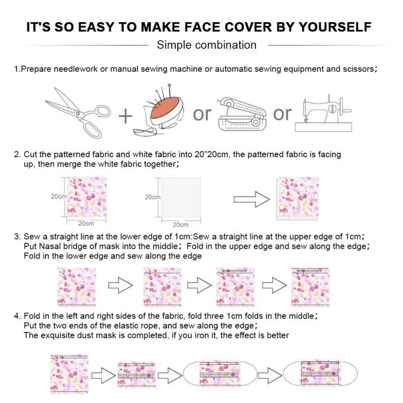 Маска для лица ручной работы 35 шт. Швейные аксессуары дышащая хлопковая ткань с