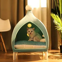 Pet nest for pets within 20kg new cat tent strong wooden frame nest exotic style four seasons removable small dog nest cat bed