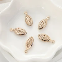 gold leaf pendant is used for diy necklace earrings accessories jewelry and hardware