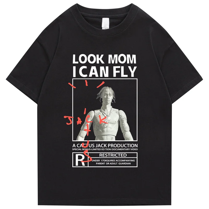 

2022 Travis Scott T-shirt Men's and Women's Cactus Jack T-shirt Limited Edition Top High Quality Vintage 100% Cotton T-shirt