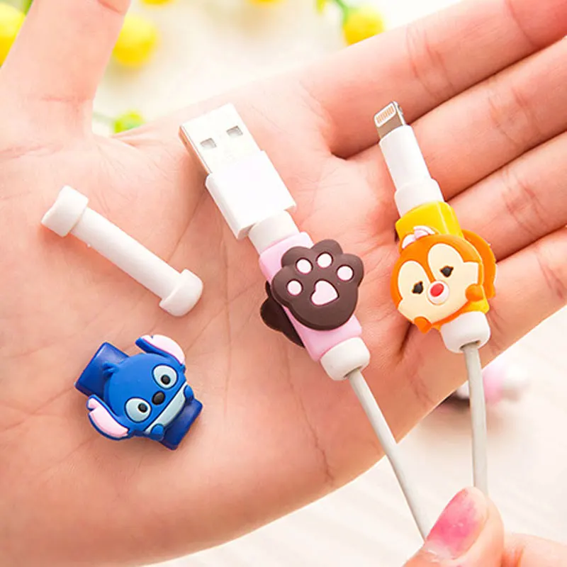 Милый мультяшный 8-контактный протектор кабеля USB-кабель намотка чехол для iPhone 11 X