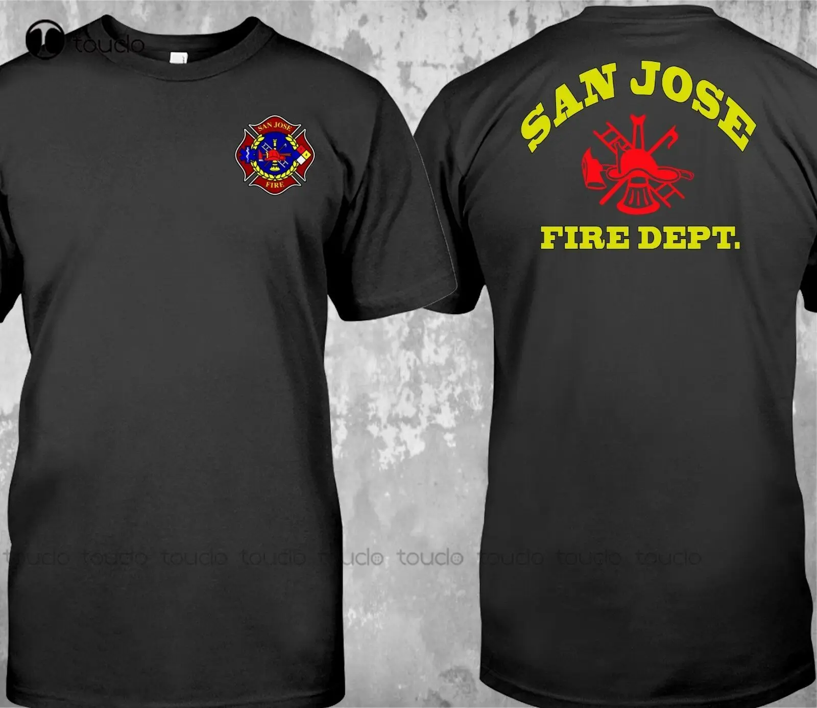 

New San Jose California Fire Department Shirt Rescue T-Shirt Double Side Summer Brand Casual O-Neck Man Printing T Shirt