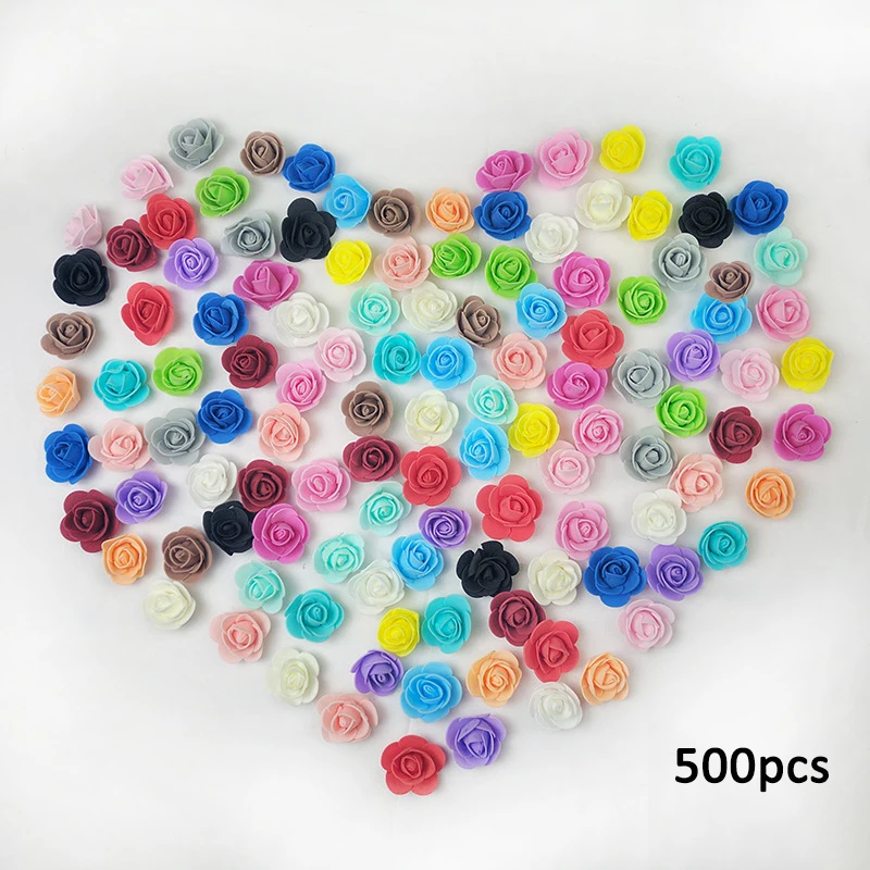 500 шт. искусственные розы из пены 3 см|Искусственные и сухие цветы| |