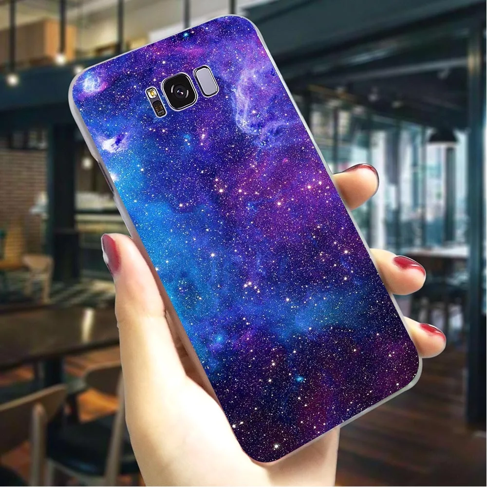 Чехол для телефона Samsung Note 8 Interstellar Purple Space Star 9 M10/M20/M30 Galaxy S6/S7 Edge S8/S9/S10 Plus S10e|Бамперы|