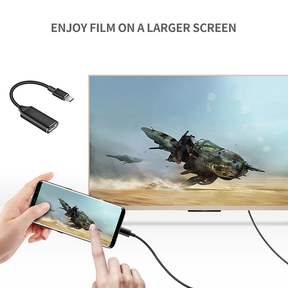 Кабель-Переходник USB C на HDMI адаптер 4K 30 Гц Тип Кабеля HDMIAdapter конвертер Папа-мама