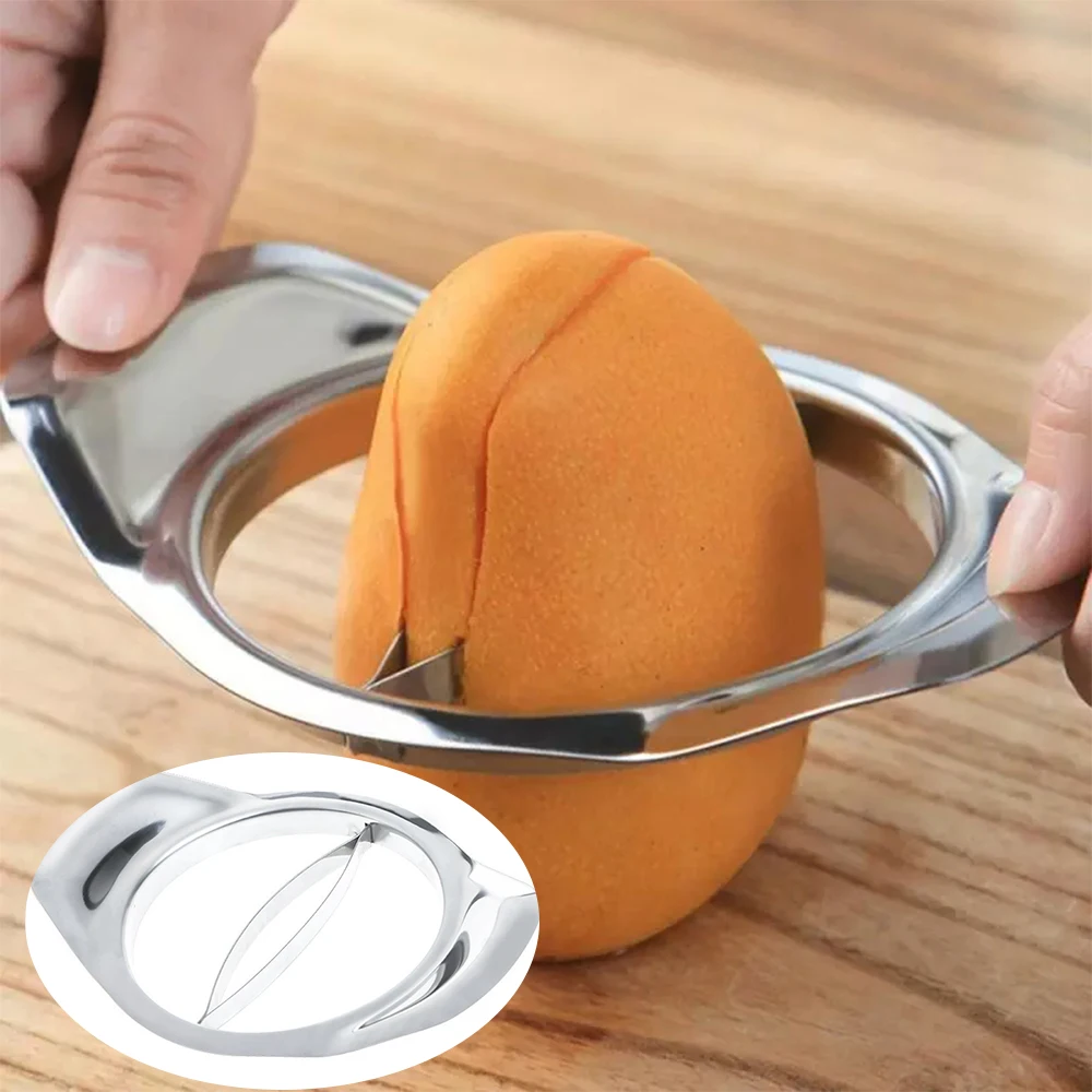 1PC Fruit Tools Mango Slicer Mango Peel Knife Mango Splitters Vegetable Tools Stainless Steel Mango Cutters Corer Kitchen Peeler