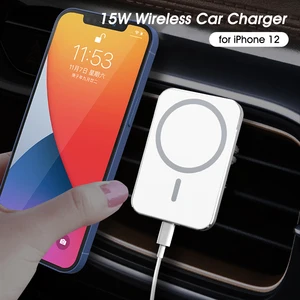 15w magsafe car wireless charger airvent mount magnet adsorbable phone car holder for iphone 12 12 pro max 12 mini fast charging free global shipping